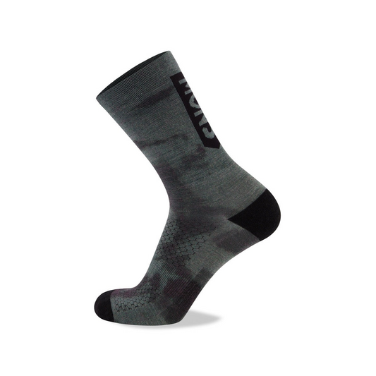 Mons Royale Atlas Crew Sock Digital - Sage Tie Dye