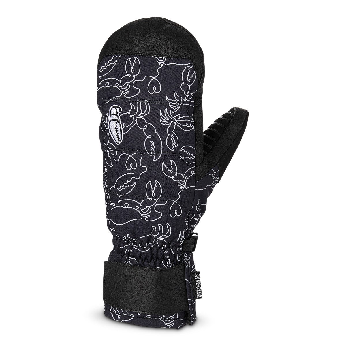 Crab Grab - Snuggler Women Mitt - Crab Doodle Black