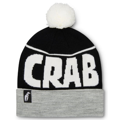 Crab Grab - Pom Beanie - Heather Grey / Black