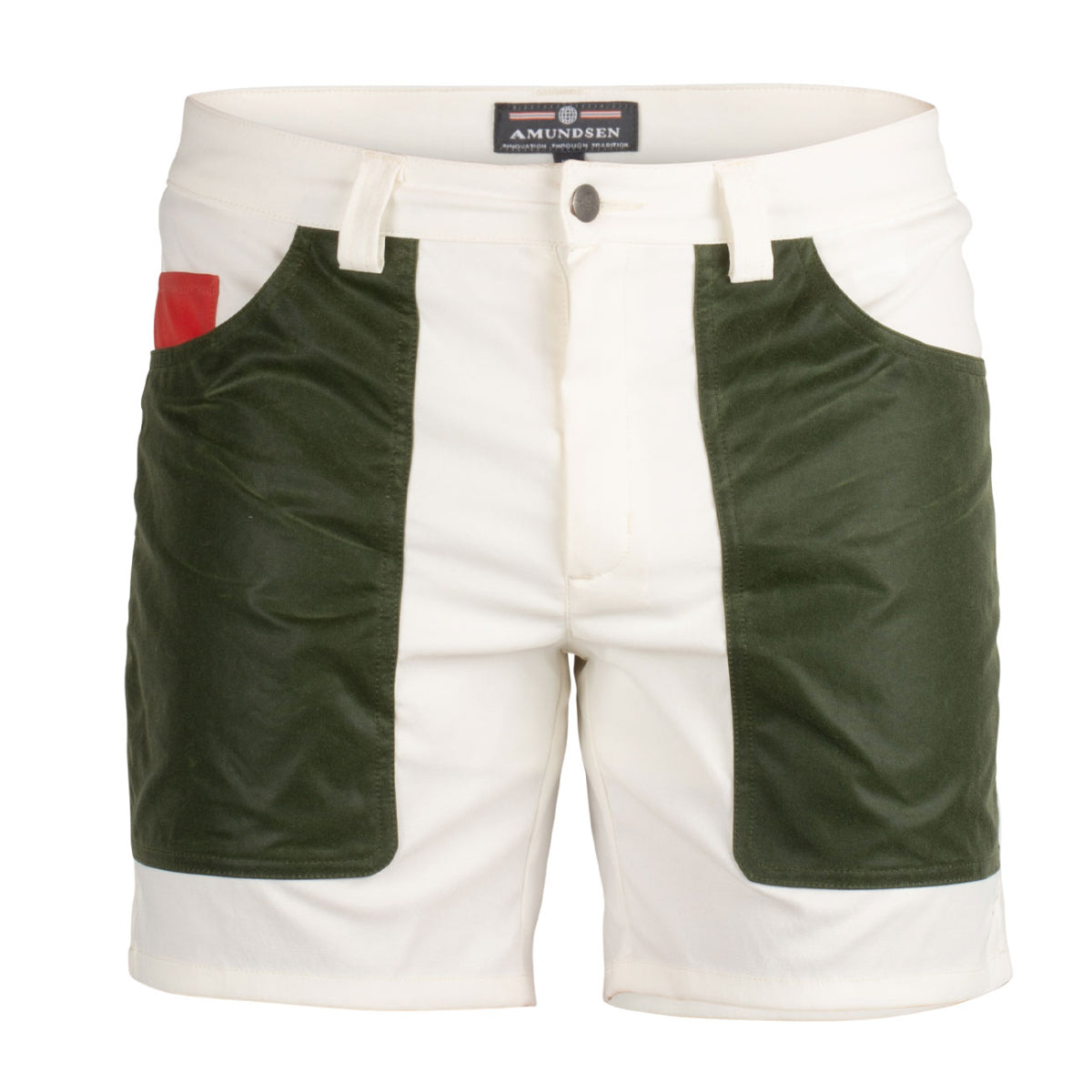 Amundsen Sports - Men's 7 Incher Field Shorts - Offwhite / Green