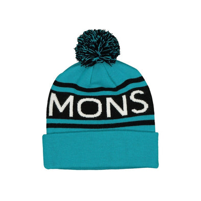 Mons Royale Pom Pom Beanie - Marina / Black