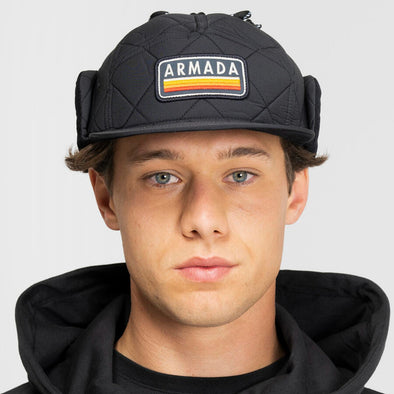 Armada - Seven Panel Quilted Hat - Black