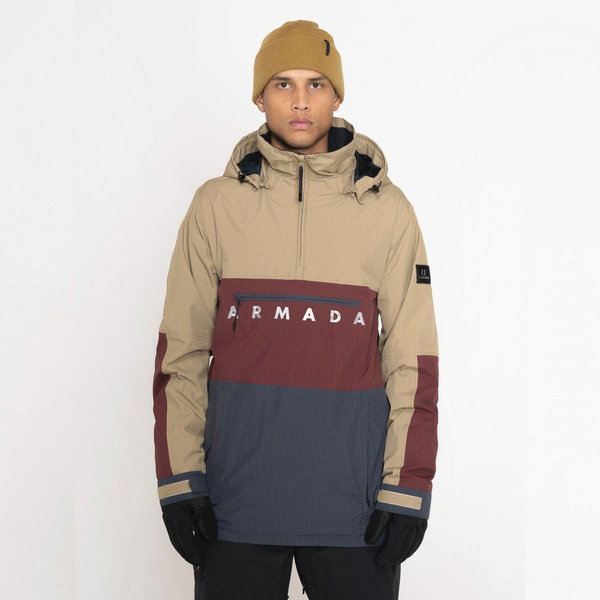 Armada - Salisbury 2L Anorak - Khaki Burgundy Indigo