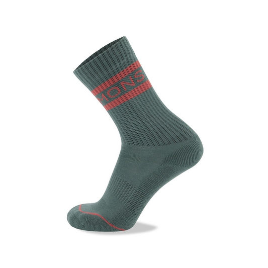 Mons Royale Signature Crew Sock - Burnt Sage / Terracotta