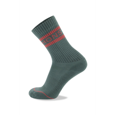 Mons Royale Signature Crew Sock - Burnt Sage / Terracotta
