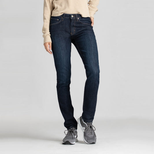 Duer - Women's Performance Denim Slim Straight - Dark Stone
