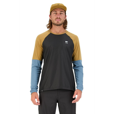 Mons Royale Tarn Merino Shift Wind Jersey - Blue Slate / Black