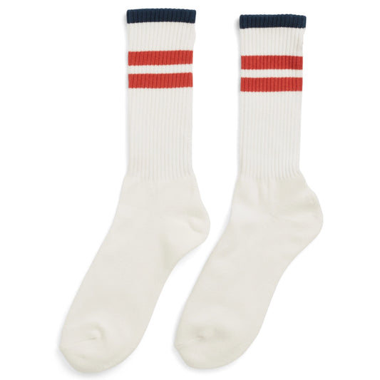 Amundsen Sports - Unisex Oslo Crew Socks - White/Red