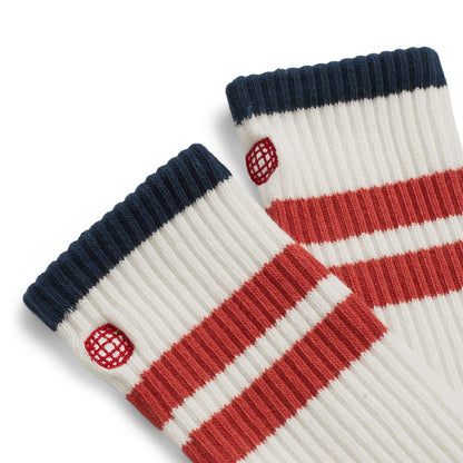 Amundsen Sports - Unisex Oslo Crew Socks - White/Red - Futureproof.life