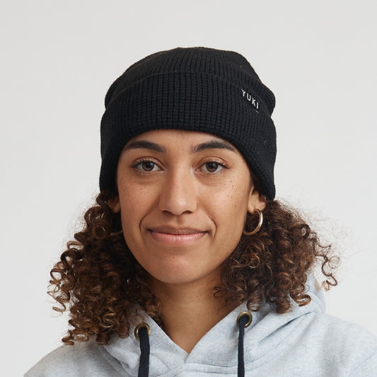 Yuki Threads - Waffle Beanie - Black - Futureproof.life