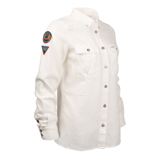 Amundsen Sports - Women's Safari Linen Shirt, Garment Dyed - Natural