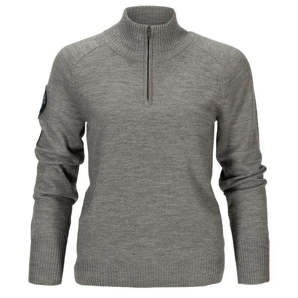 Amundsen Peak Half Zip Womens Sweater - Light Grey