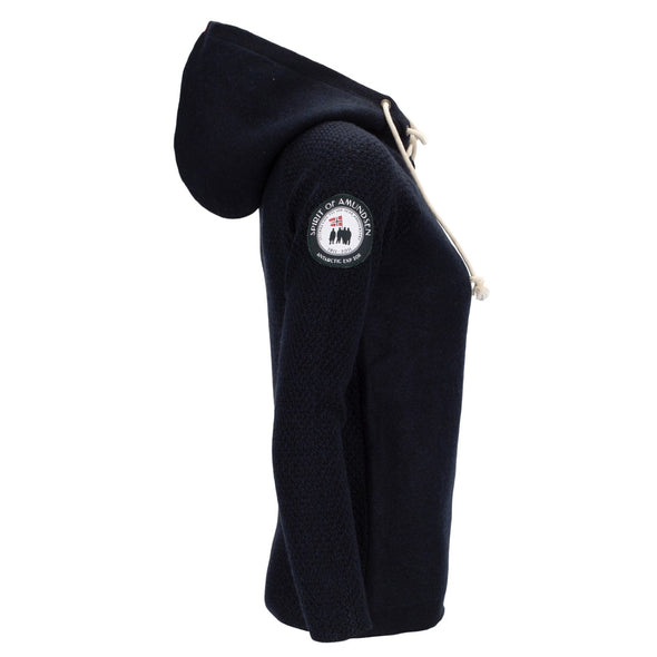 Amundsen Boiled Hoodie Laced Womens - Faded Navy