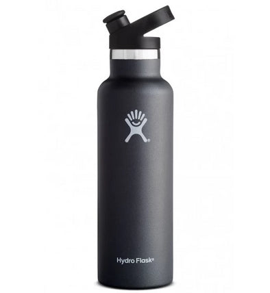 ${brand_name} Hydro Flask 21 oz Standard Mouth with Sports Cap in Black Black {product_type}