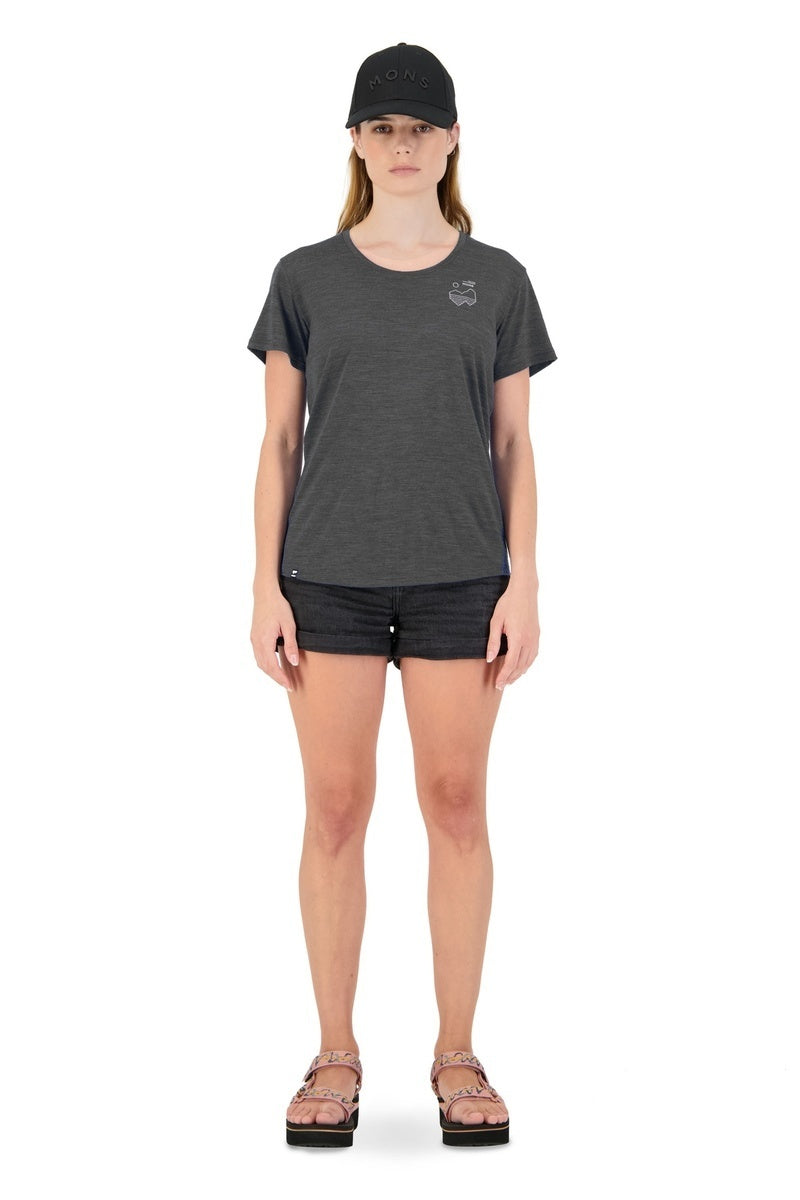 Mons Royale Zephyr Merino Cool Tee - Smoke